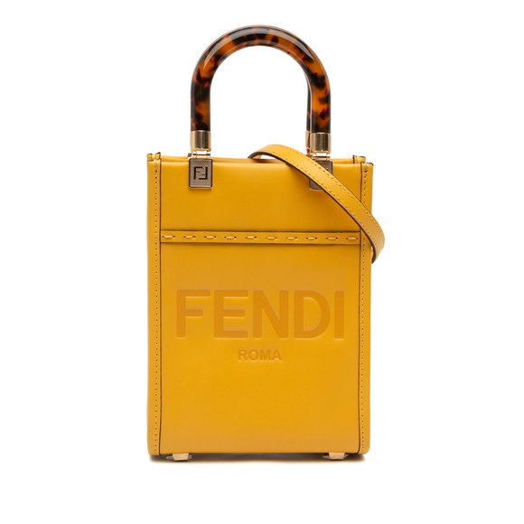 Fendi Handbags - Pre-Loved Fendi Mini Leather Sunshine Shopper Tote